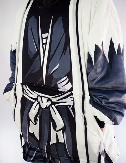 B - Kenpachi - Anime Inspired Hoodie Blanket