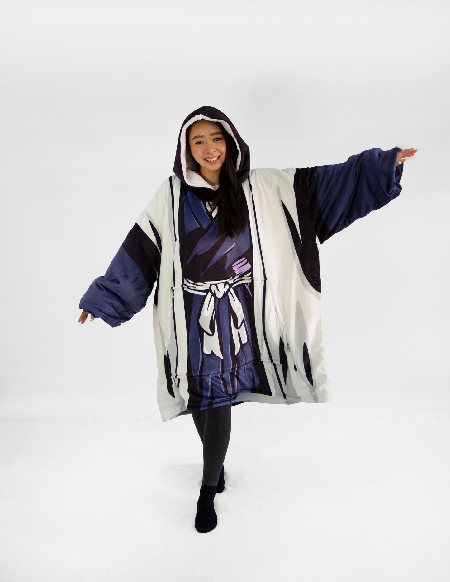 B - Byakuya - Anime Inspired Hoodie Blanket