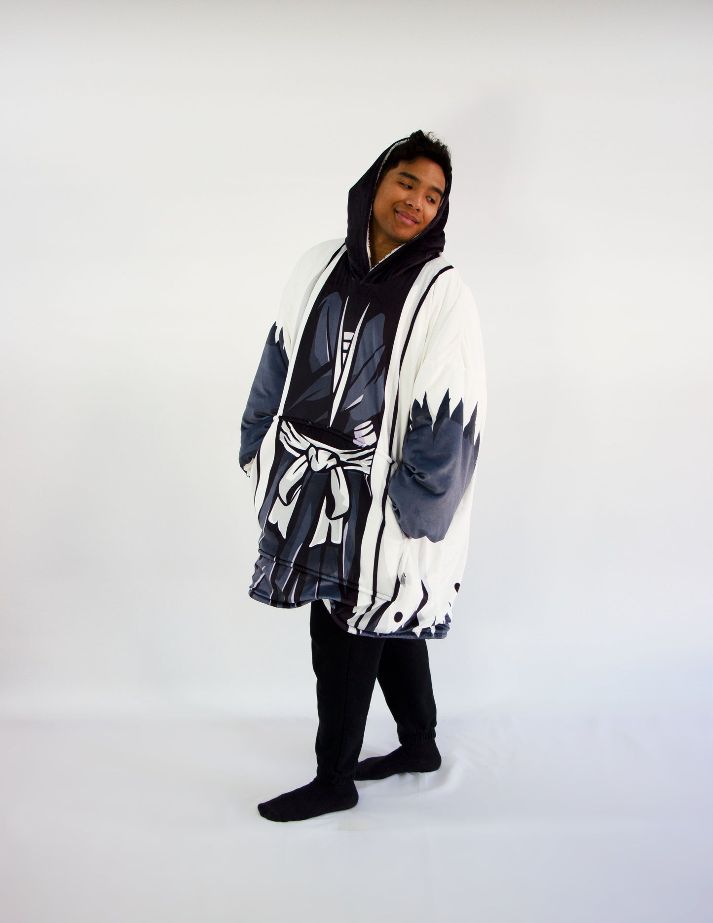 B - Kenpachi - Anime Inspired Hoodie Blanket